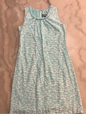 Vineyard Vines Light Aqua Braided-Trim Dress